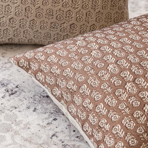 Floral Print Throw Pillow Covers 20×20 Inch (2 Count)