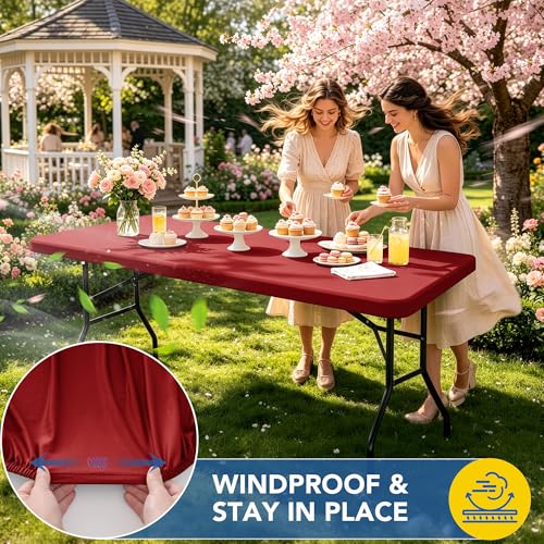 Fitted Tablecloth for 6 Foot Rectangle Tables (6 Count)