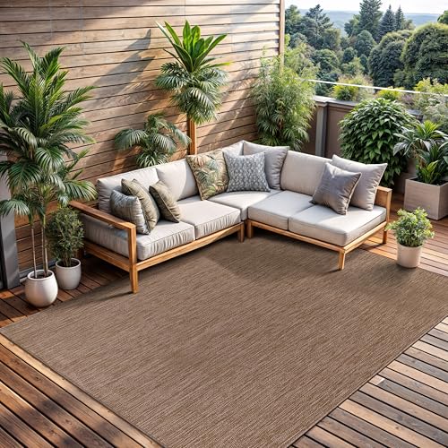 Outdoor Rug 5x7 Modern Area Rugs for Indoor and Outdoor Patios and Porches (5040 sq in Count)