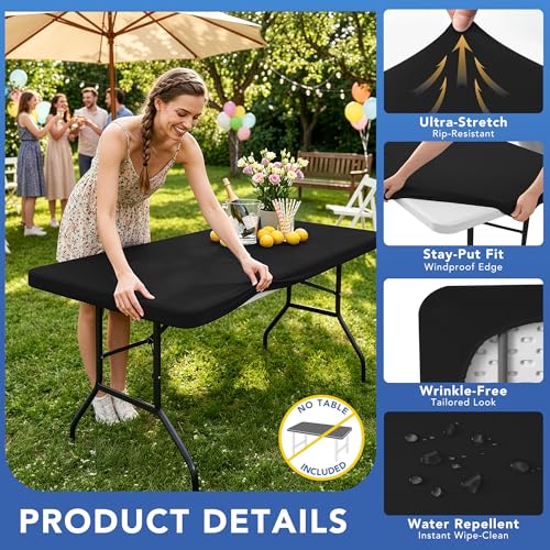 Fitted Tablecloth for 8 Foot Rectangle Tables (2 Count)