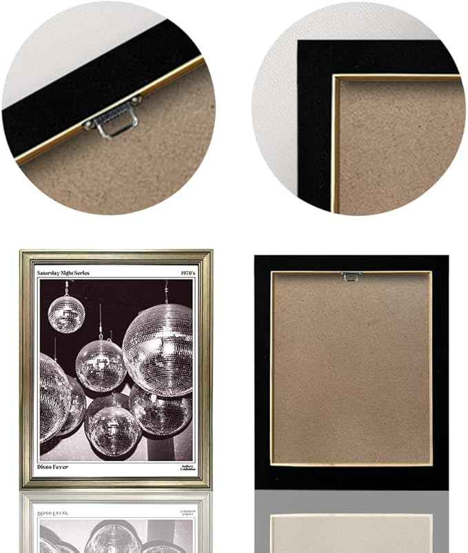 Disco Ball Wall Art, Vintage Framed Print Posters for Room Aesthetic Decor, Trendy Retro 70s Decor Funky Music Wall Art, Preppy Bar Cart Canvas Artwork