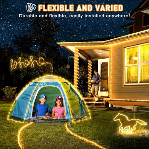 66FT 200 LED Rope Lights for Outside