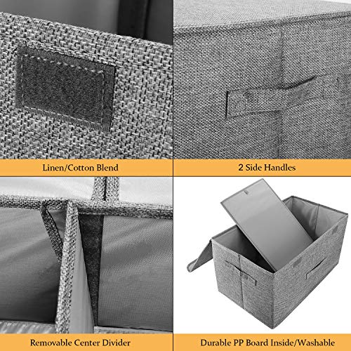 2 Pack Storage Boxes with Lids and Handles (2 Count)
