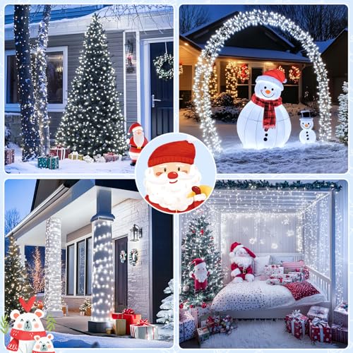 132 ft 400 LED White Christmas Lights Indoor Outdoor (132 Foot)