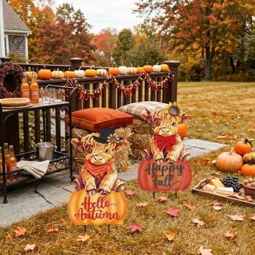 Fall Decorations for Home Outdoor (2 Count)