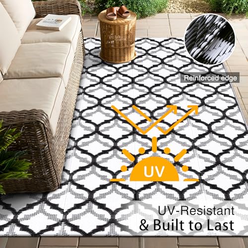 Outdoor Rug 5x8 ft Waterproof Reversible Braided Mat (40 Sq Ft)