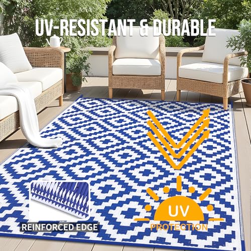 Outdoor Rug 8x10 ft Waterproof Reversible Mat (80 Count)