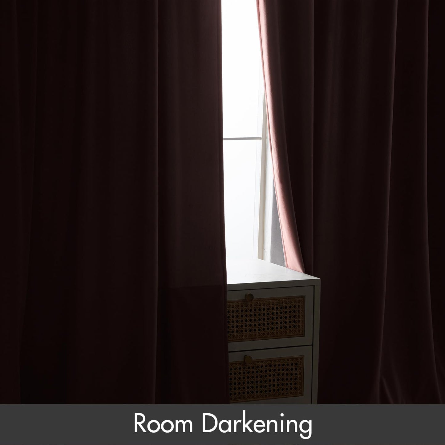 MIULEE Baby Pink Velvet Curtains Thermal Insulated Blackout Curtain Drapes for Bedroom Living Room Darkening 96 Inches Long Curtains Panels Rod Pocket Set of 2