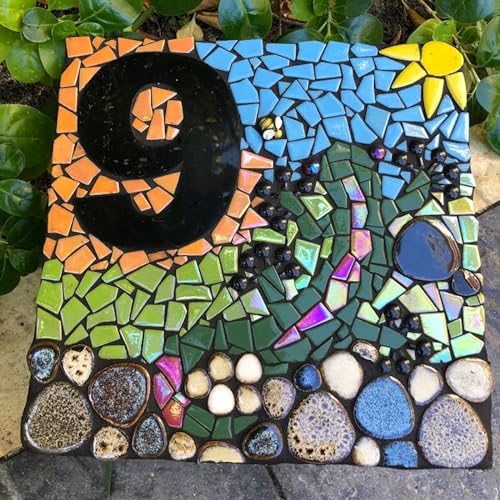 Blue Mosaic Tiles for Crafts Bulk (7.05 Ounce)