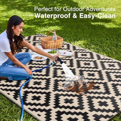 Outdoor Rug 5x8 ft Waterproof Reversible Mat