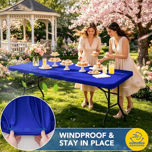 Fitted Tablecloth for 8 Foot Rectangle Tables (6 Count)