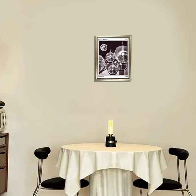 Disco Ball Decor, Vintage Framed Print Posters for Room Aesthetic, Trendy Retro 70s Decor Funky Wall Art, Preppy Bar Cart Canvas Artwork