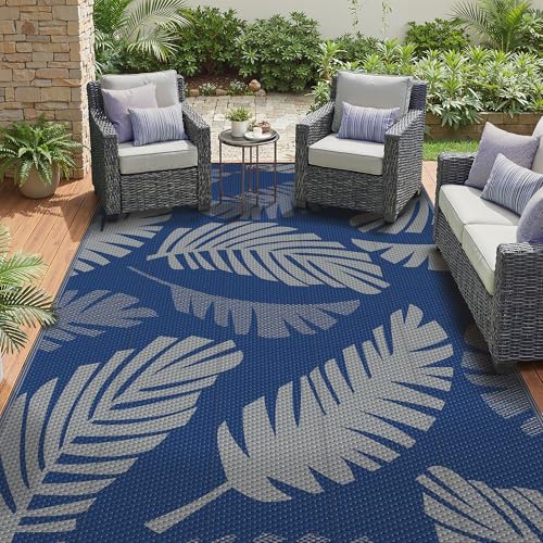 Outdoor Rug Waterproof Plastic Rugs for Patio (54 Sq Ft)