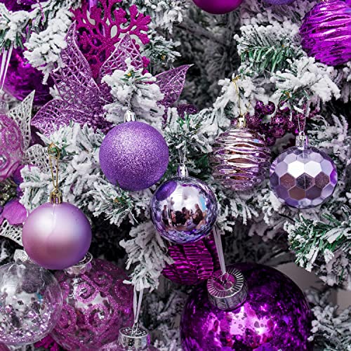 24ct Christmas Ball Ornaments Shatterproof Xmas Tree Hanging Balls Decorations Perfect for Halloween Decorations Holiday Wedding Christmas Decor (34 Count)