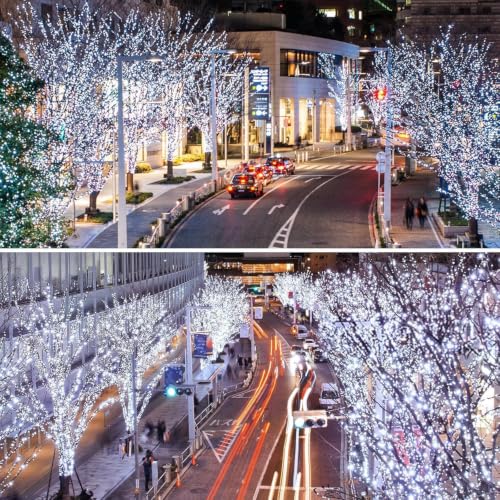 6pack 600LED Solar String Lights Outdoor Waterproof Cool White (2 Count)