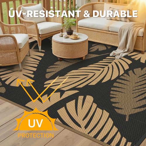 Outdoor Rug Waterproof Plastic Rugs for Patio (40 Sq Ft)