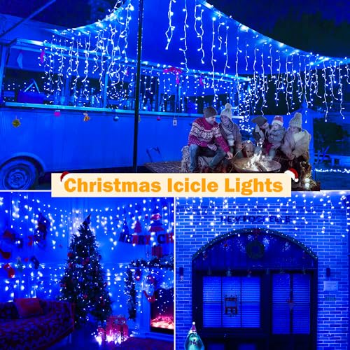 Icicle Lights for Outside 720LED 60FT (60 Foot)