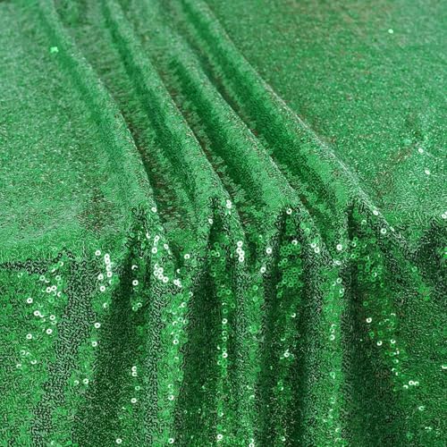 Sequin Tablecloth 60x102 Inch Green for Wedding Party