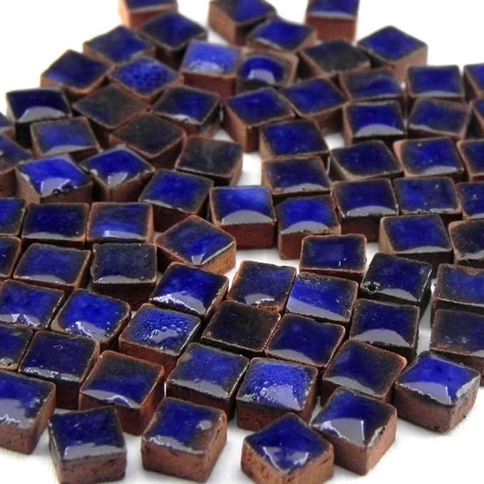Small Tiles Ceramic 1000 Parts Mosaic Projects for Adults, 3/16inch 5 mm Purple Blue, RB01