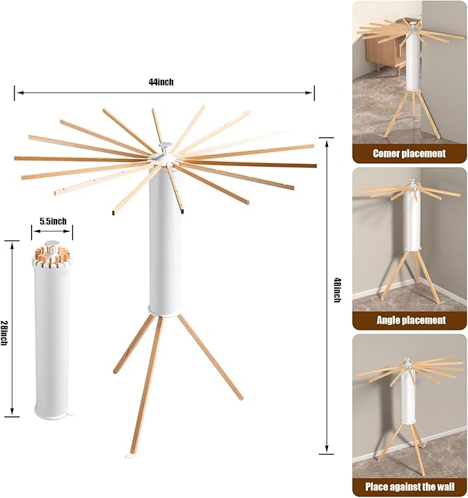 Tripod Clothes Drying Rack Foldable Drying Rack Clothing Portable Space Saving Laundry Drying Rack Ideal for Small Spaces Indoor Outdoor Use Adjustable Design Lightweight Durable Construction
