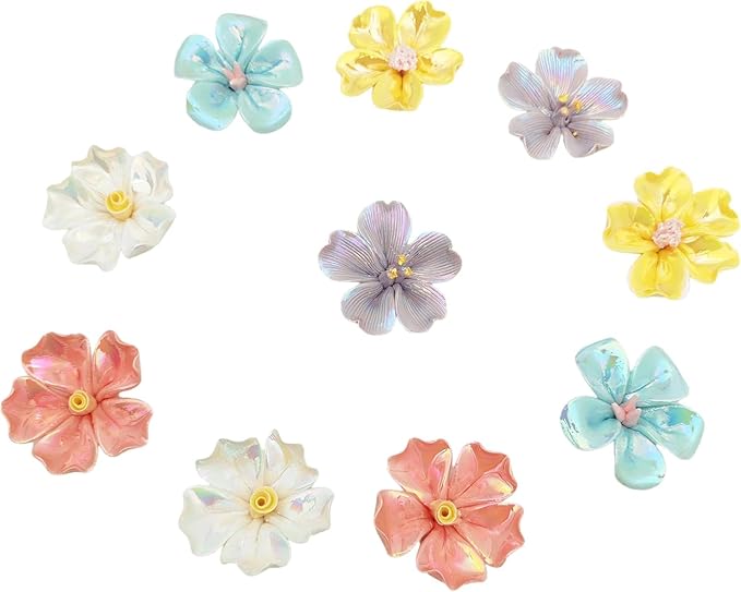 20PCS 3D Flower Ceramic Tiles,1.6" Handmade Procelain Ceramic Flowers for DIY Craft Plates Flowerpots Vases Cups Mosaic Making Supplies (3D Ceramic Flowers)