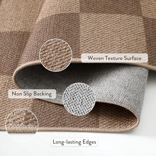 Checkered Easy Jute 3x5 Outdoor Rug