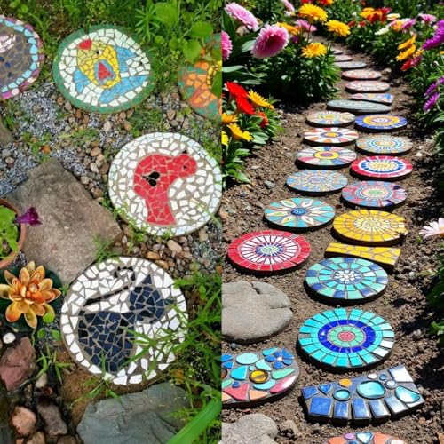 6 Pcs Bigger Round Stepping Stone Mold (6 Count)