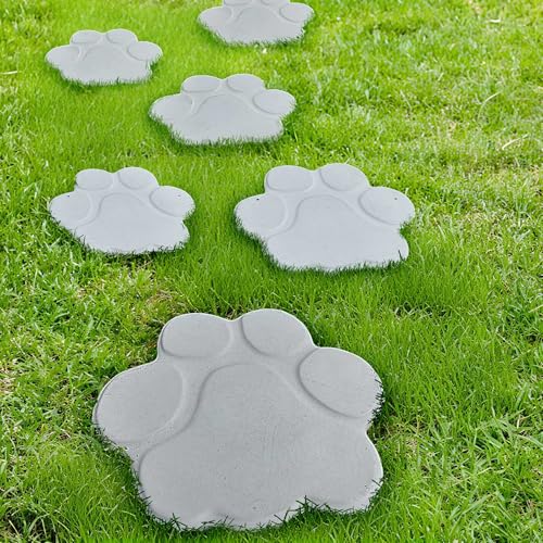 16 Inch Paw Print Stepping Stone Molds for Concrete