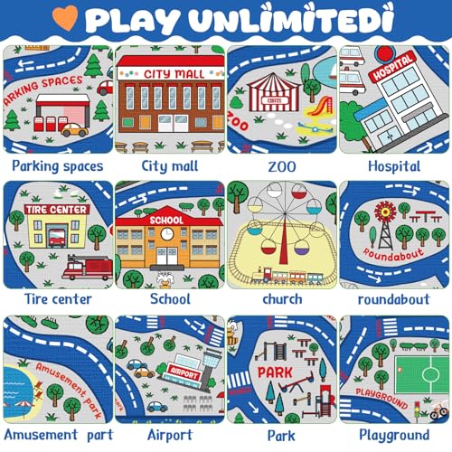 Kids Playmat Rug 6x9 ft