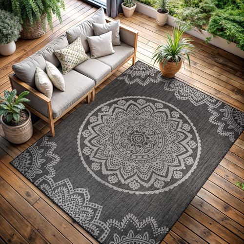 Outdoor Rug 9x12 Modern Area Rugs for Large Indoor and Outdoor Patios and Porches