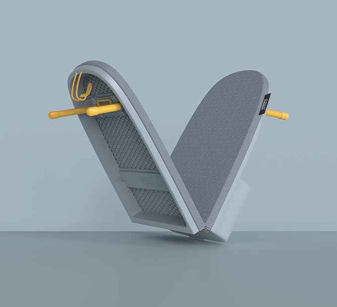 Joseph Joseph Pocket Folding Tabletop Ironing Board with Iron Holder and Wall Mount, Compact Space-Saving, Grey/Yellow
