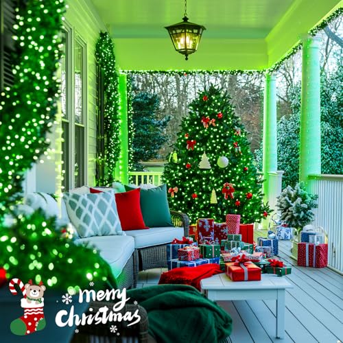 132ft 400 LED Green Halloween Lights Indoor Outdoor Plug in 8Modes (132 Foot)