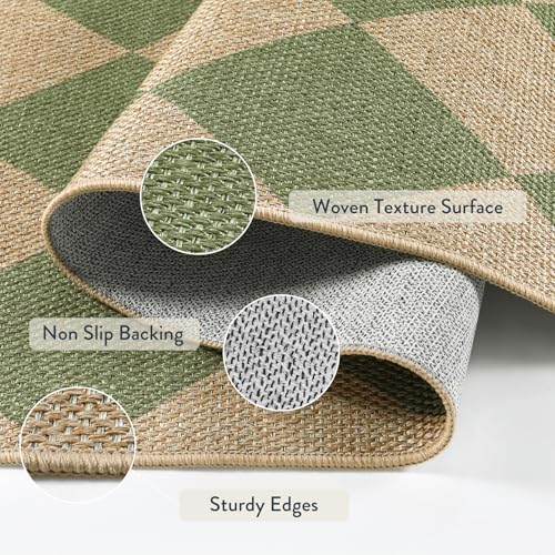 Checkered Easy Jute Living Room Rug (80 Sq Ft)