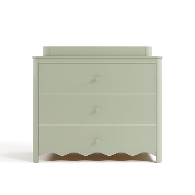 Storkcraft Casablanca 3 Drawer Chest with Removable Changing Topper (Sage) – GREENGUARD Gold Certified Wood Dresser for Baby & Kids, Interlocking Drawer System for Safety