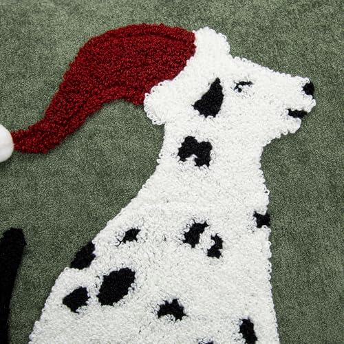 Cute Spotted Dog Christmas Pillow Covers 18x18