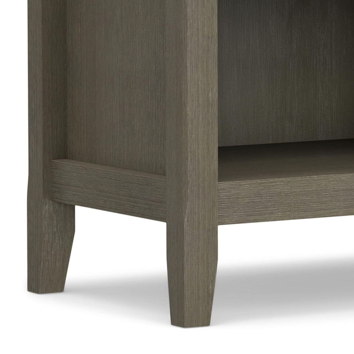 Amherst 24" Wide Solid Wood Bedside Table in Farmhouse Grey