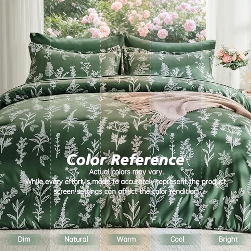 Dark Green Bed in a Bag Queen 7 Pieces