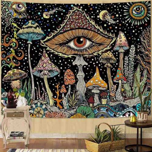 Hippie Mushroom Tapestry