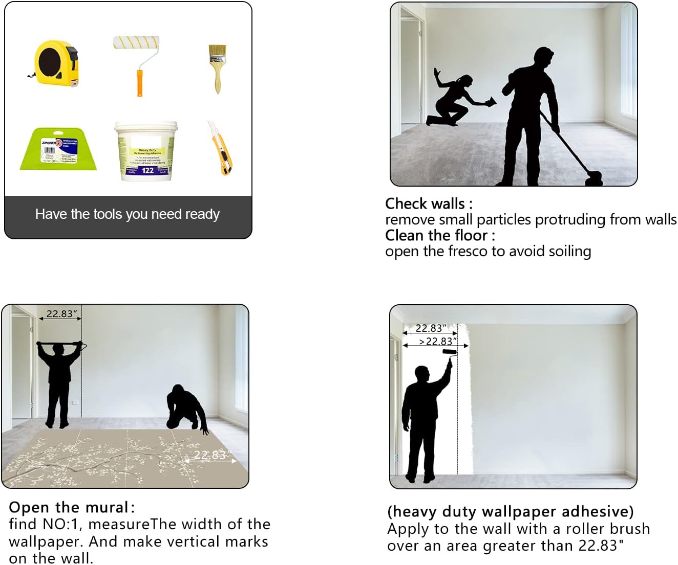 Chinese Style Plum Flower wallpeper Living Room Bedroom Office Wall Mural - 160"x108"（Not Peel and Stick）