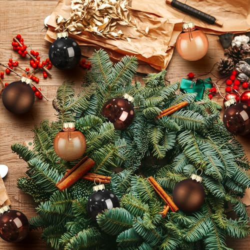 32 Pcs 1'' Mini Glass Christmas Ornament