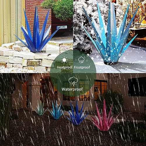 24" Metal Agave Plant Outdoor Decor