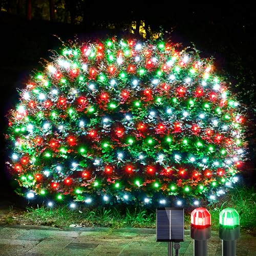Solar Christmas Net Lights 200LED F8 Big Bulbs