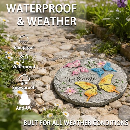 Butterfly Garden Stepping Stones Outdoor 0.75 * 10 * 10 Inch