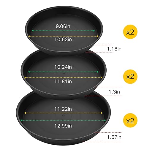 6 Pcs Bigger Round Stepping Stone Mold, 3 Size Cement Molds for Concrete, 10.63" 11.81" 12.99" Thicken Plastic Concrete Molds for Casting Garden Pavement and Stepping Stones Outdoor Walkway