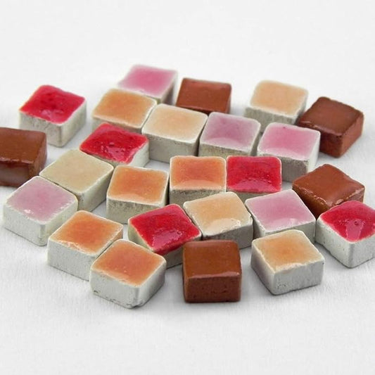 Colorful Mini Mosaic Tiles, 5mm,3/16 inch 1000 Units for Crafting Mix red, MXRG