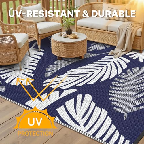 Outdoor Rug Waterproof Plastic Rugs for Patio (54 Sq Ft)