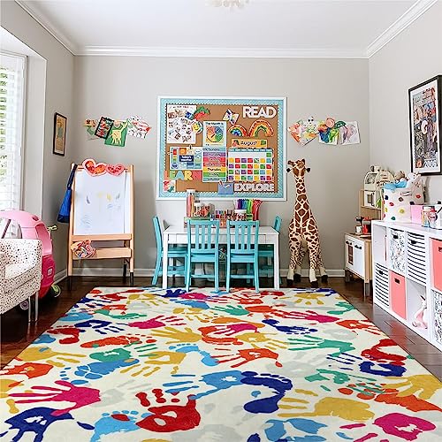 Colorful Kids Rug for Playroom 8x10