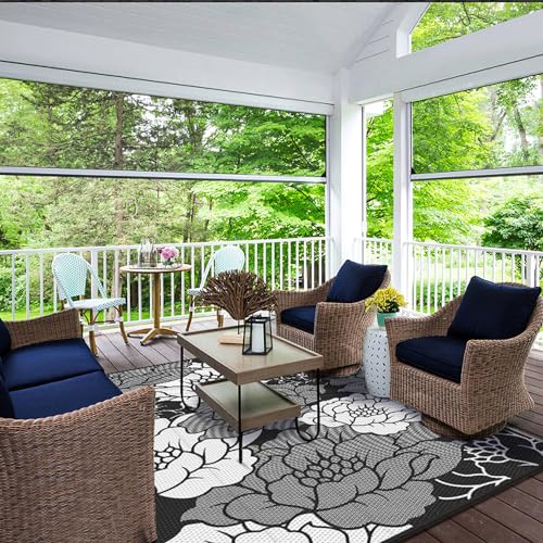 Outdoor Rug Waterproof for Patio Decor