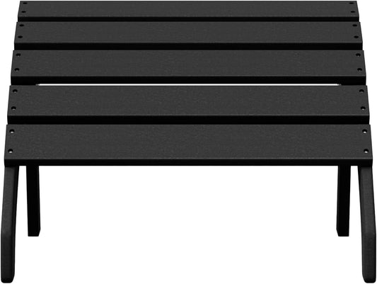 WestinTrends Dylan Outdoor Patio HDPE Adirondack Ottoman Footrest, Black