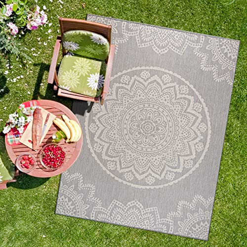Outdoor Rug 5x7 Modern Area Rugs for Indoor and Outdoor Patios and Porches